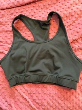 POP Fit Olive Racerback Sports Bra